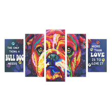 Load image into Gallery viewer, Bulldog Canvas Wall Art  5-Pieces