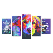 Load image into Gallery viewer, Golden Retriever Canvas Wall Art 5-Pieces