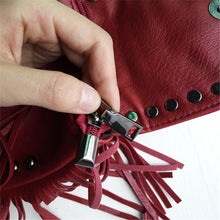 Load image into Gallery viewer, GOTHIC SKULL RIVETS TASSEL SHOULDER BAG