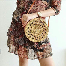 Load image into Gallery viewer, Woven Bag Round Rattan - Handmade 2018