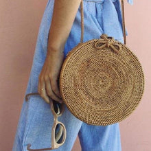 Load image into Gallery viewer, Woven Bag Round Rattan - Handmade 2018