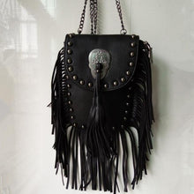 Load image into Gallery viewer, GOTHIC SKULL RIVETS TASSEL SHOULDER BAG