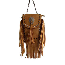 Load image into Gallery viewer, GOTHIC SKULL RIVETS TASSEL SHOULDER BAG
